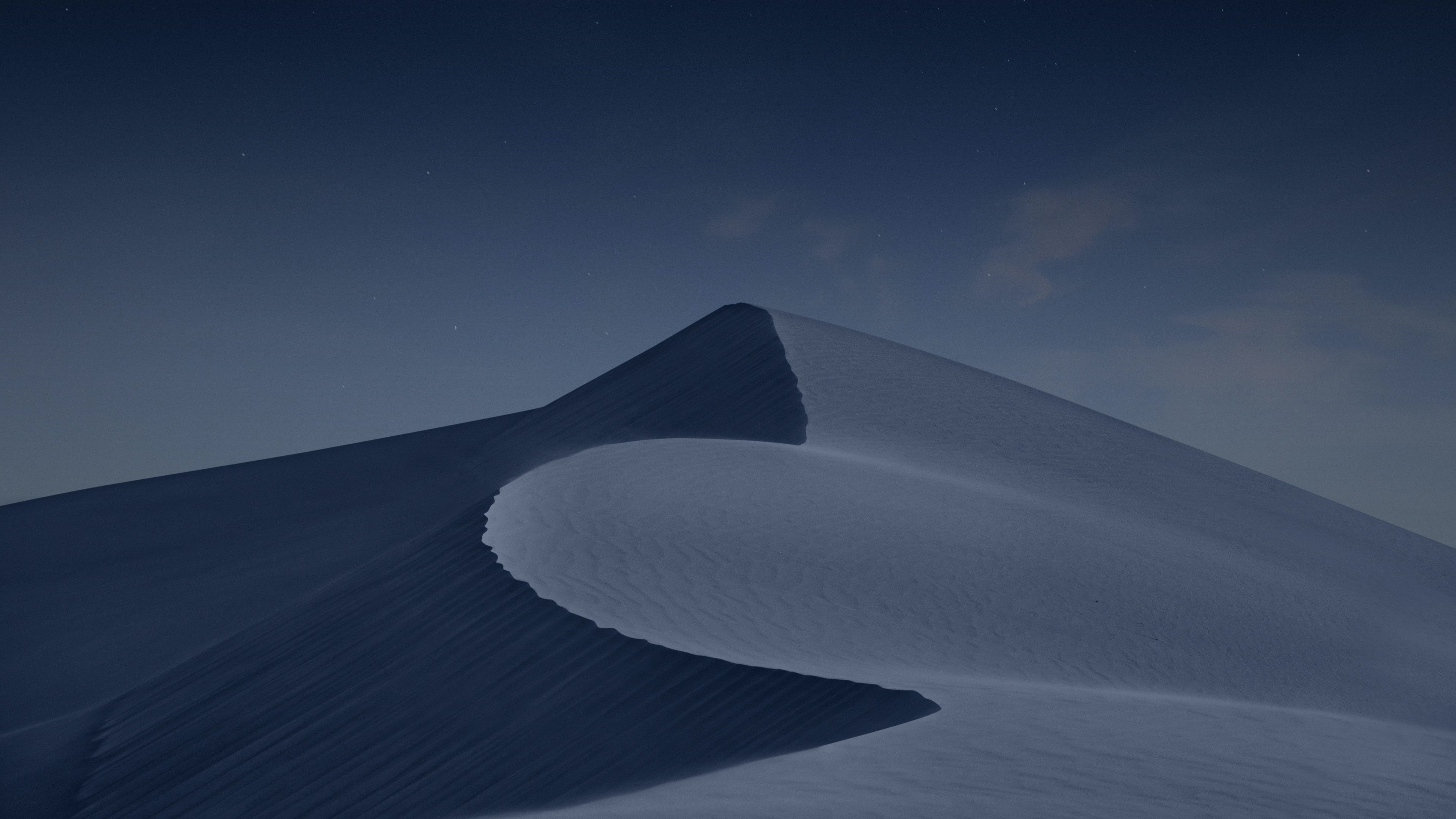 3840x2160 Arabian desert Wallpaper 4K, Night, UAE, Sand Dunes, Night sky