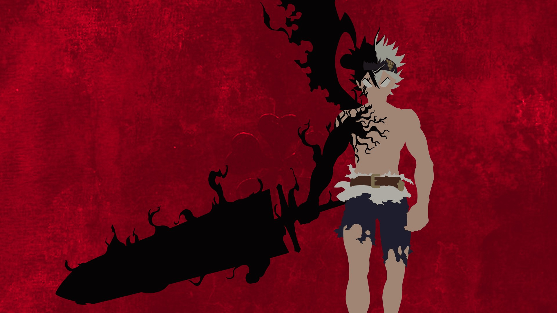 1920x1080 Hewwo! I'm new here but black clover isnt new and i love the anime so i thought i should make a wallpaper of demon form Asta