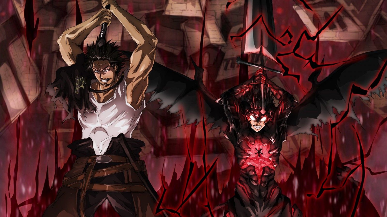 1600x900 Asta Yami Sukehiro HD Black Clover Wallpaper