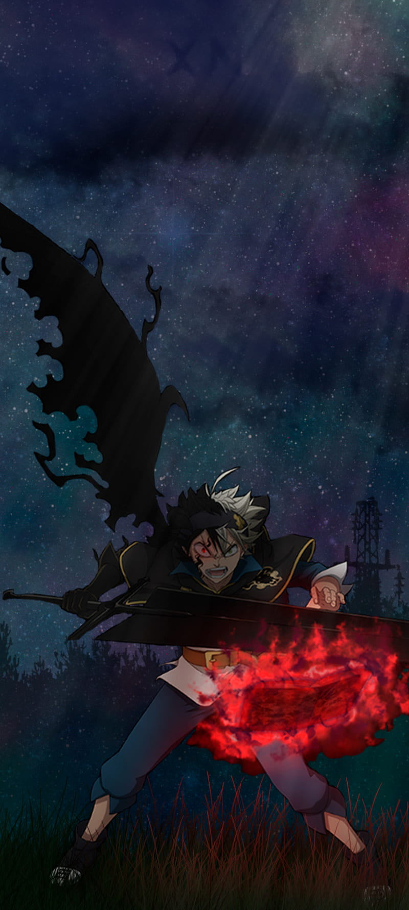 800x1778 Asta Black Clover, anime, asta black form, asta liebe, asta magna luck, asta x liebe, HD phone wallpaper
