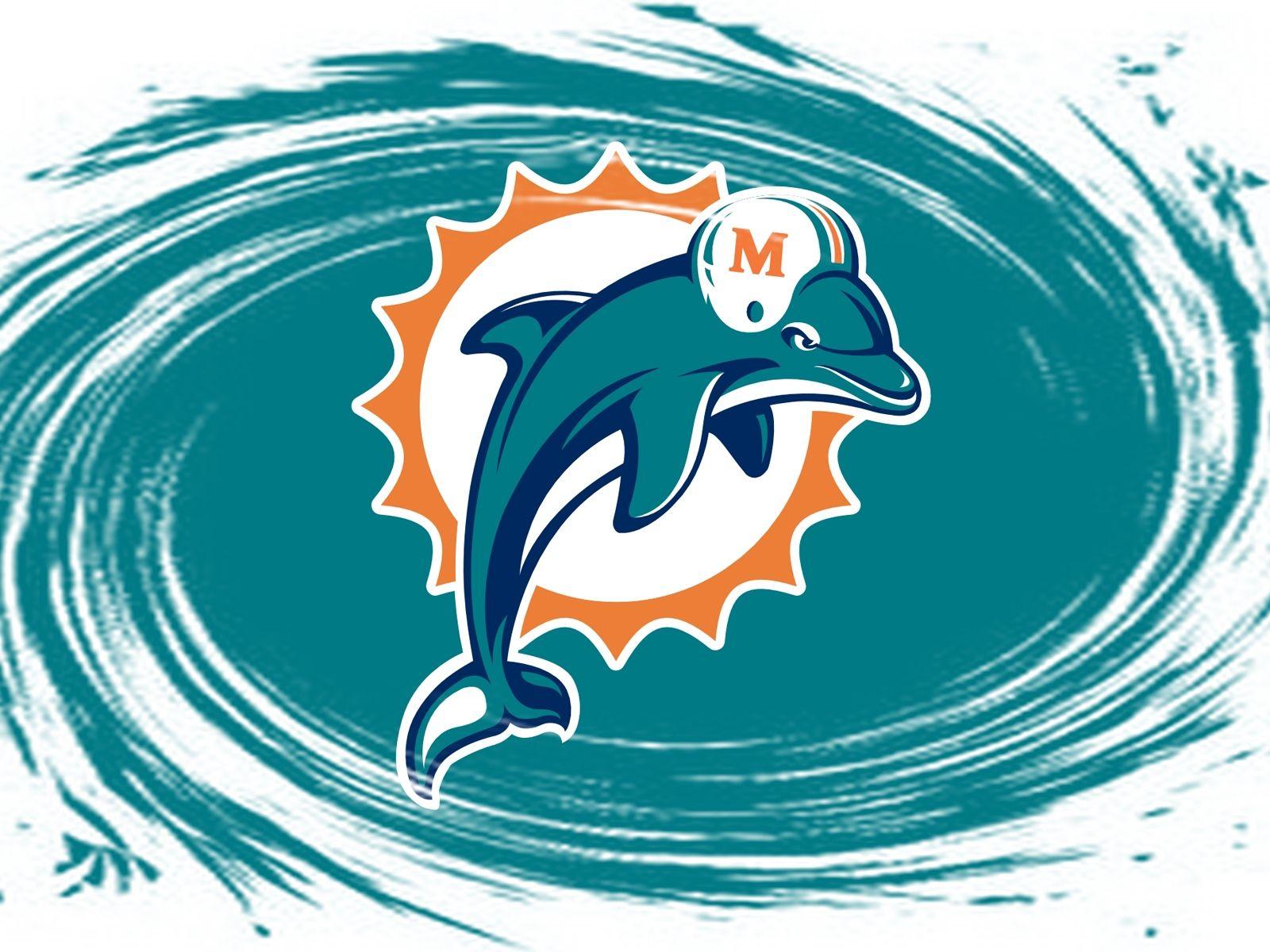 Miami Dolphins NFL Logo In Seagreen Background HD Miami Dolphins Wallpapers, HD Wallpapers