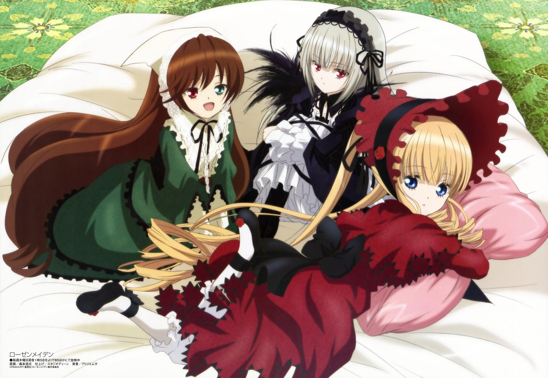 1920x1323 Rozen Maiden Trio: Suiseiseki, Shinku & Suigintou in Stunning 4K Ultra HD Wallpaper