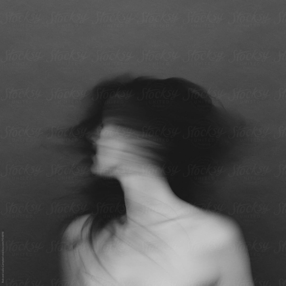 1200x1200 Motion Blur Girl Wallpaper