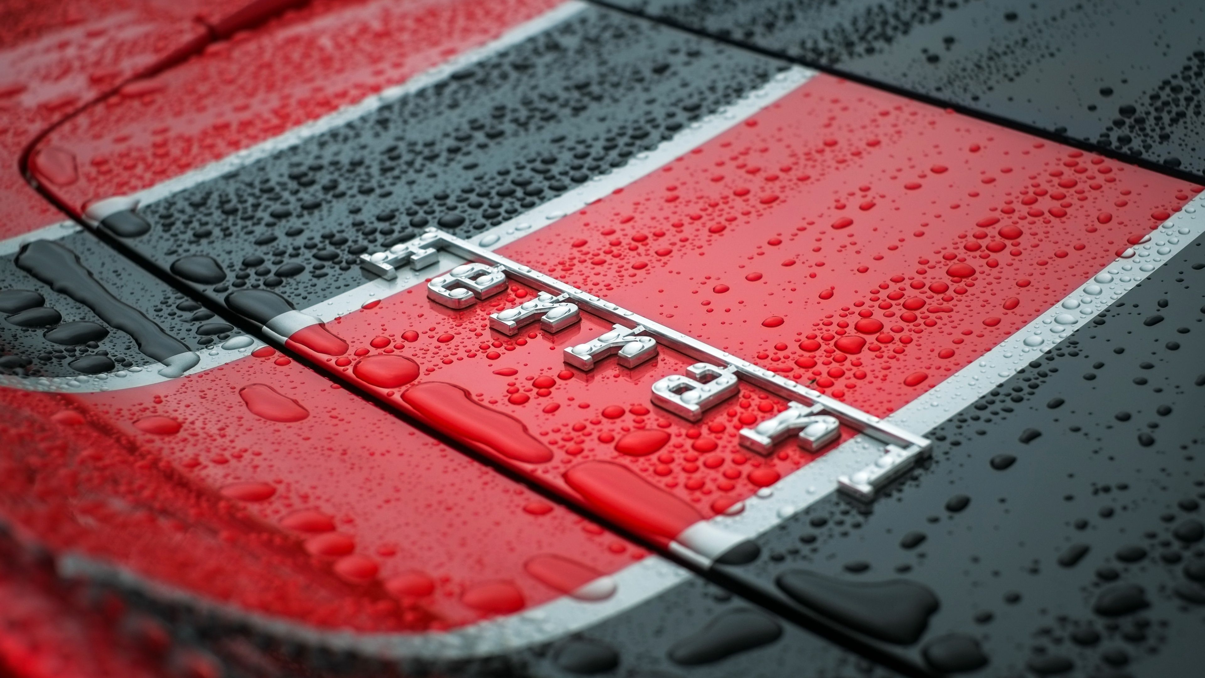 3840x2160 Ferrari Wallpaper 4K, Logo, Emblem, Droplets, 5K