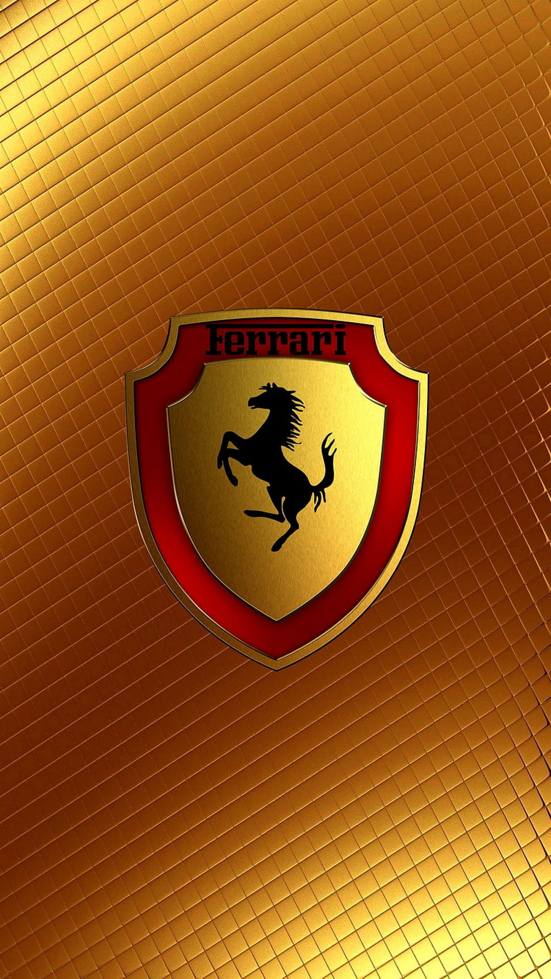 1800x3199 Gold Ferrari Logo