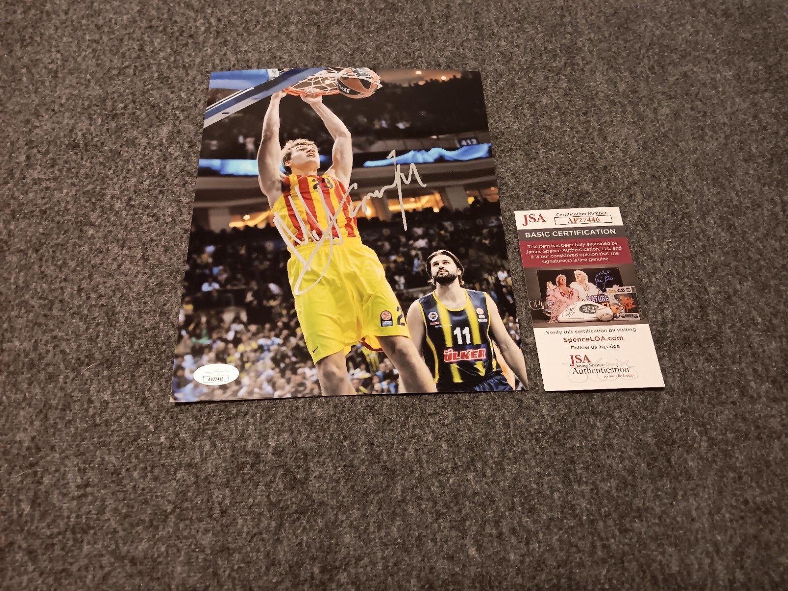 1600x1200 Mario Hezonja Autographed Signed Orlando Magic 8x10 Jsa Fc Barcelona