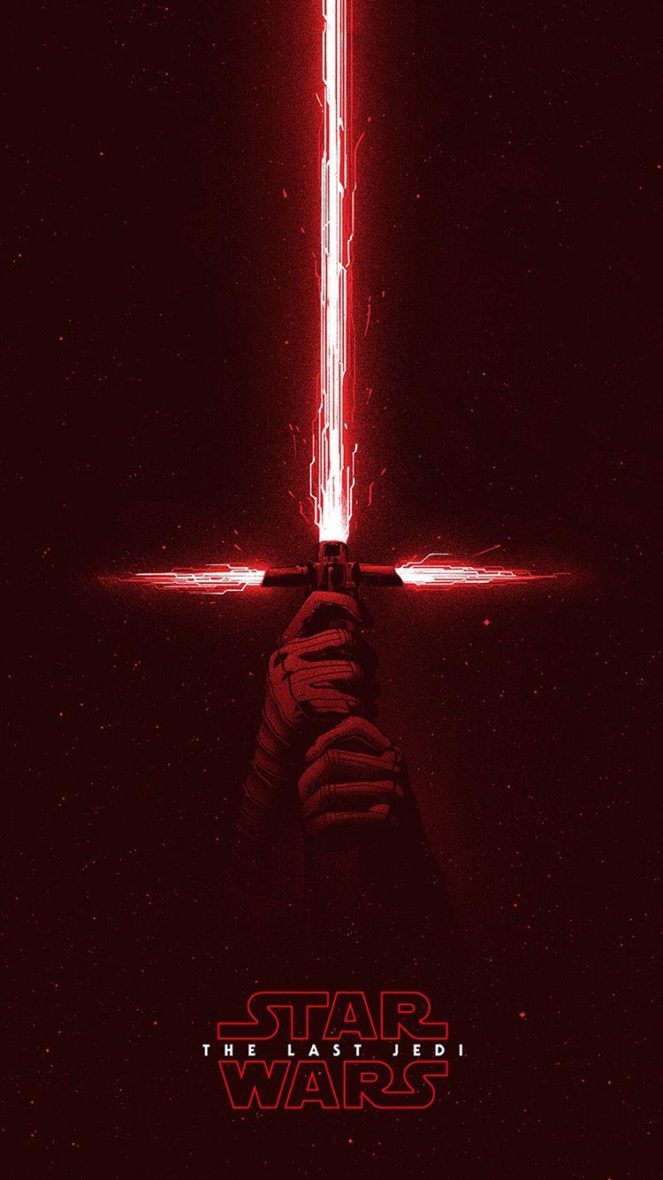750x1334 Starwars First Jedi Red Film Art Illustration