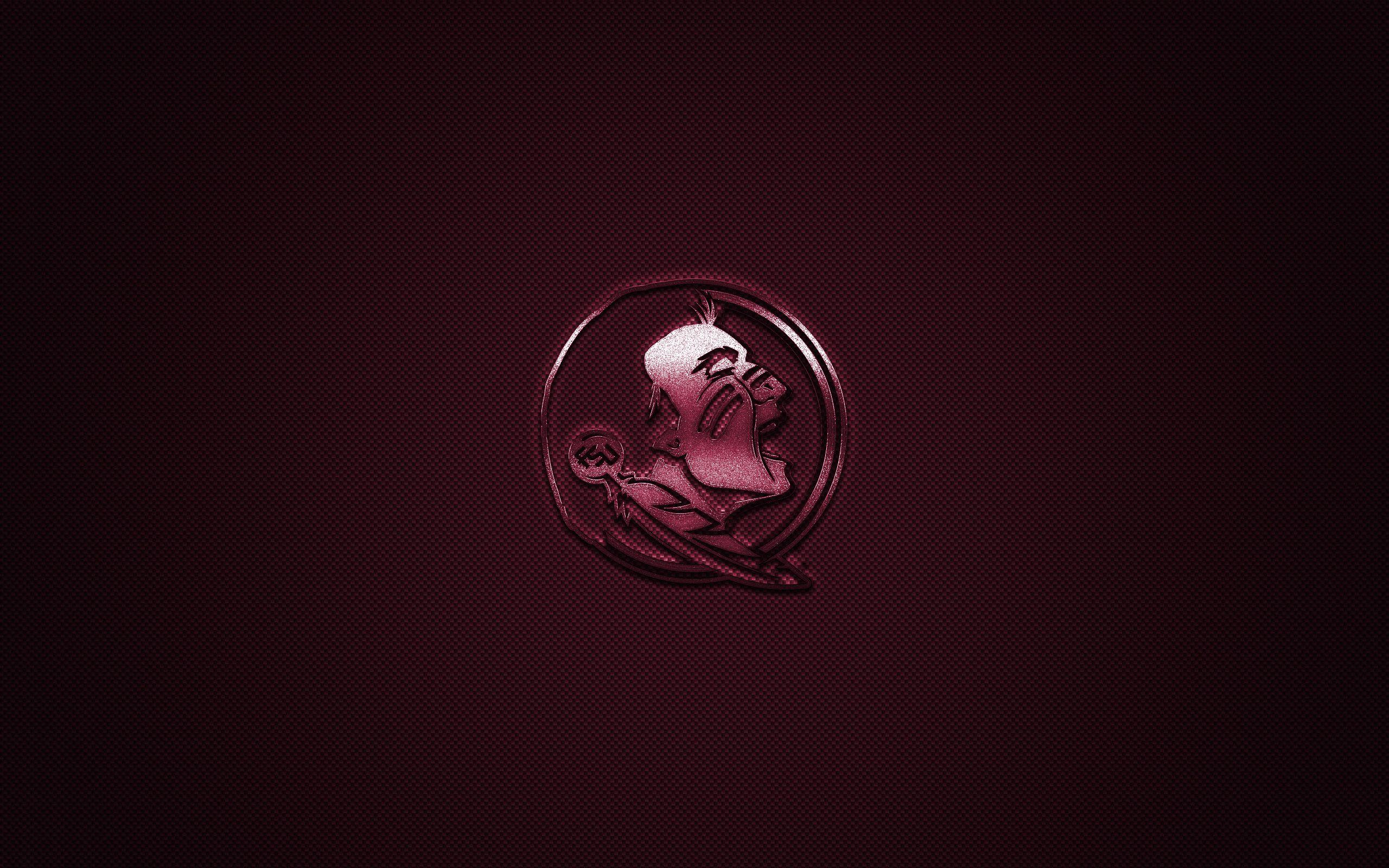 2560x1600 Download wallpaper Florida State Seminoles logo, American football club, NCAA, purple logo, purple carbon fiber background, American football, Tallahassee, Florida, USA, Florida State Seminoles for desktop with resolution 2560x1600. High Quality HD