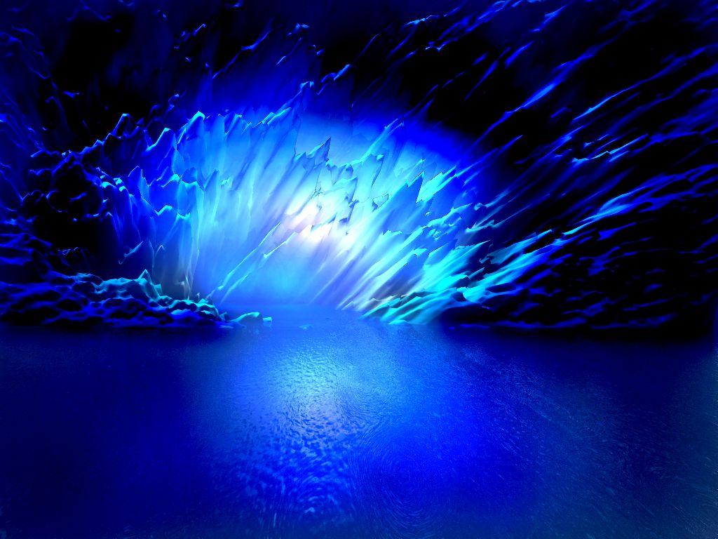 1024x768 Blue Lightning Wallpaper