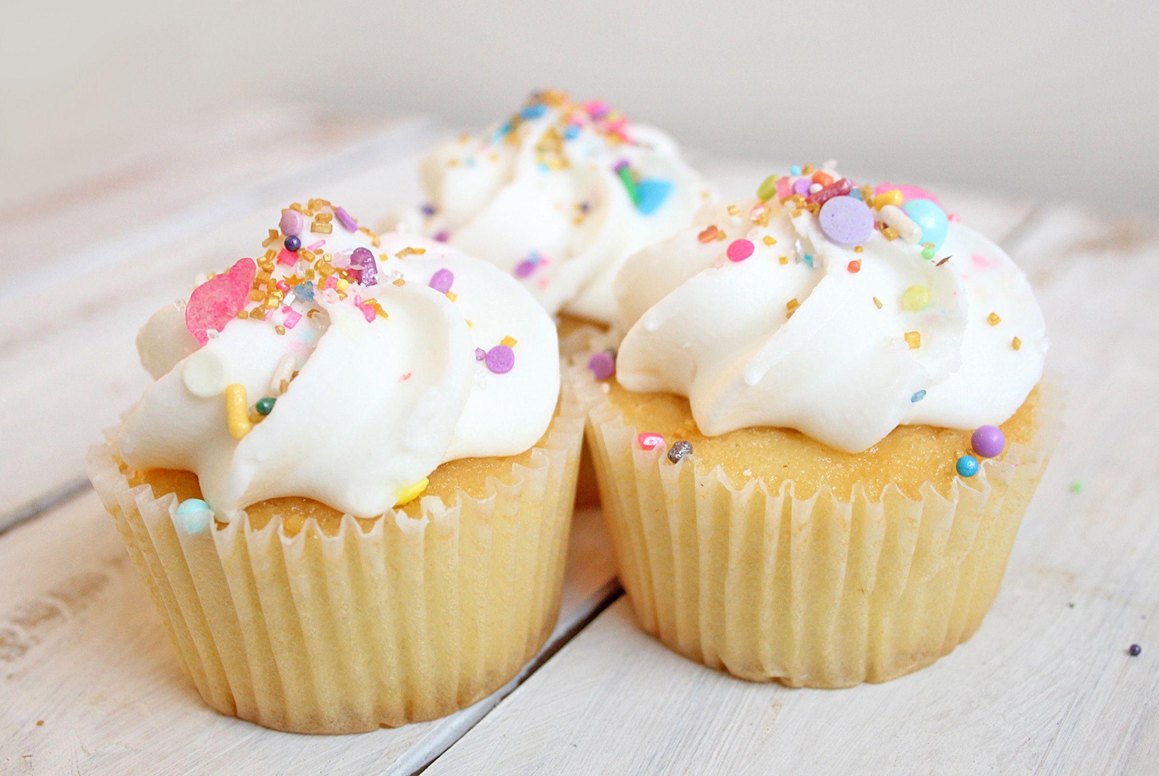 2293x1536 2293x1536 #tasty, #three, #pastel, #celebration, #spring color, #dessert, #girly, #Public domain image, #sprinkle, #convection, #white, #baking, #sweet, #cupcake, #treat, #yellow, #wooden background, #vanilla, #unicorn, #frosting, #icing