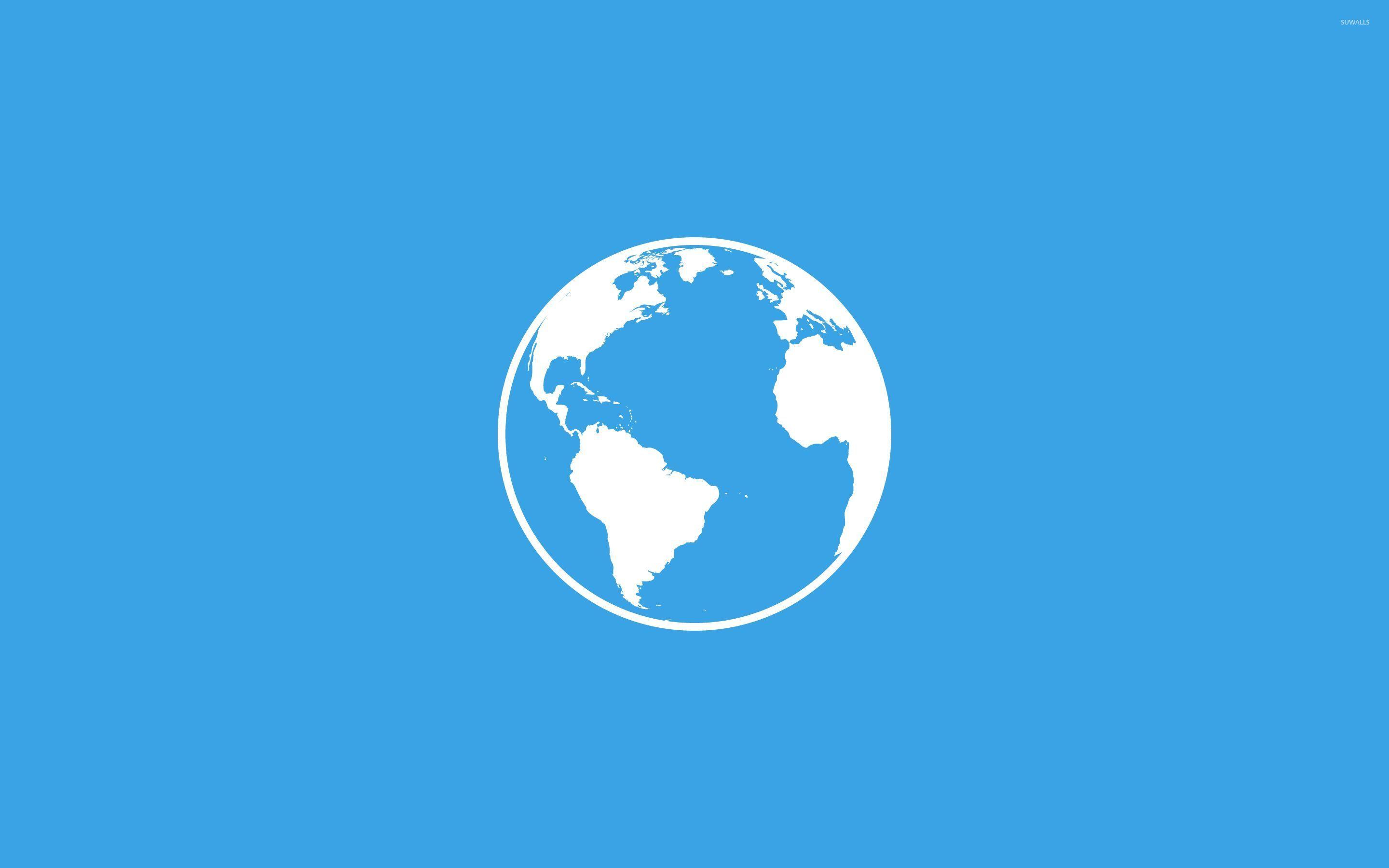 2880x1800 White Earth in a blue universe wallpaper wallpaper