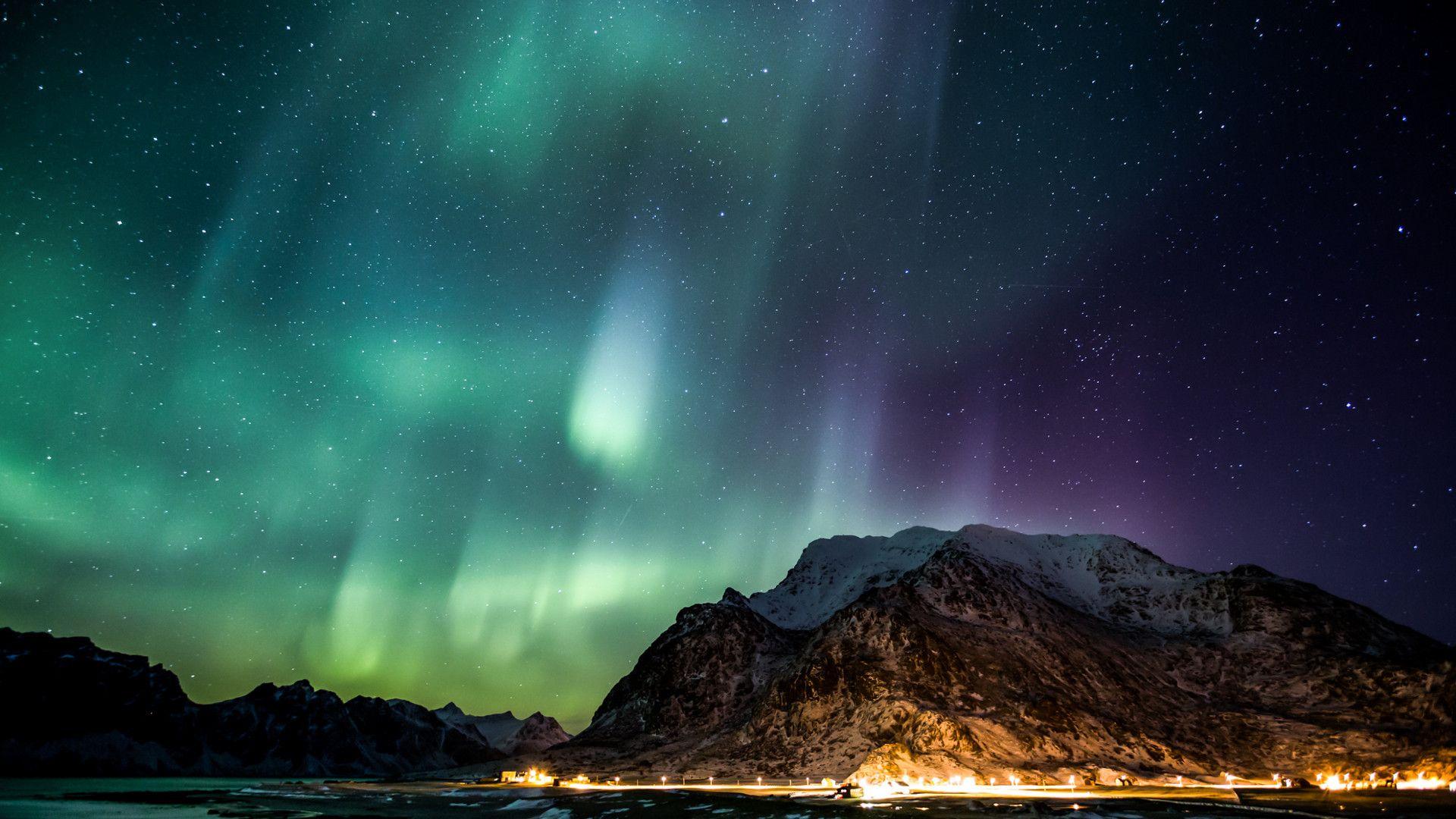 1920x1080 Viking Lights: Aurora Over Lofoten Islands, Norway [1920x1080] (x Post R EarthPorn)