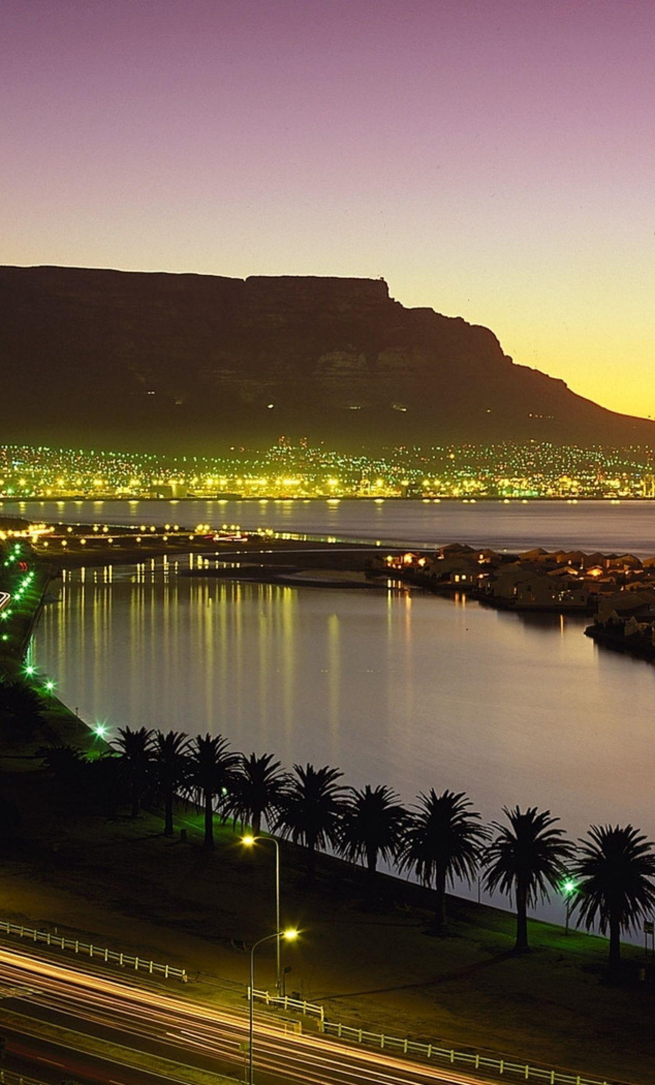 1280x2120 cape town, south africa, night lights iPhone 6 plus Wallpaper, HD City 4K Wallpaper, Image, Photo and Background