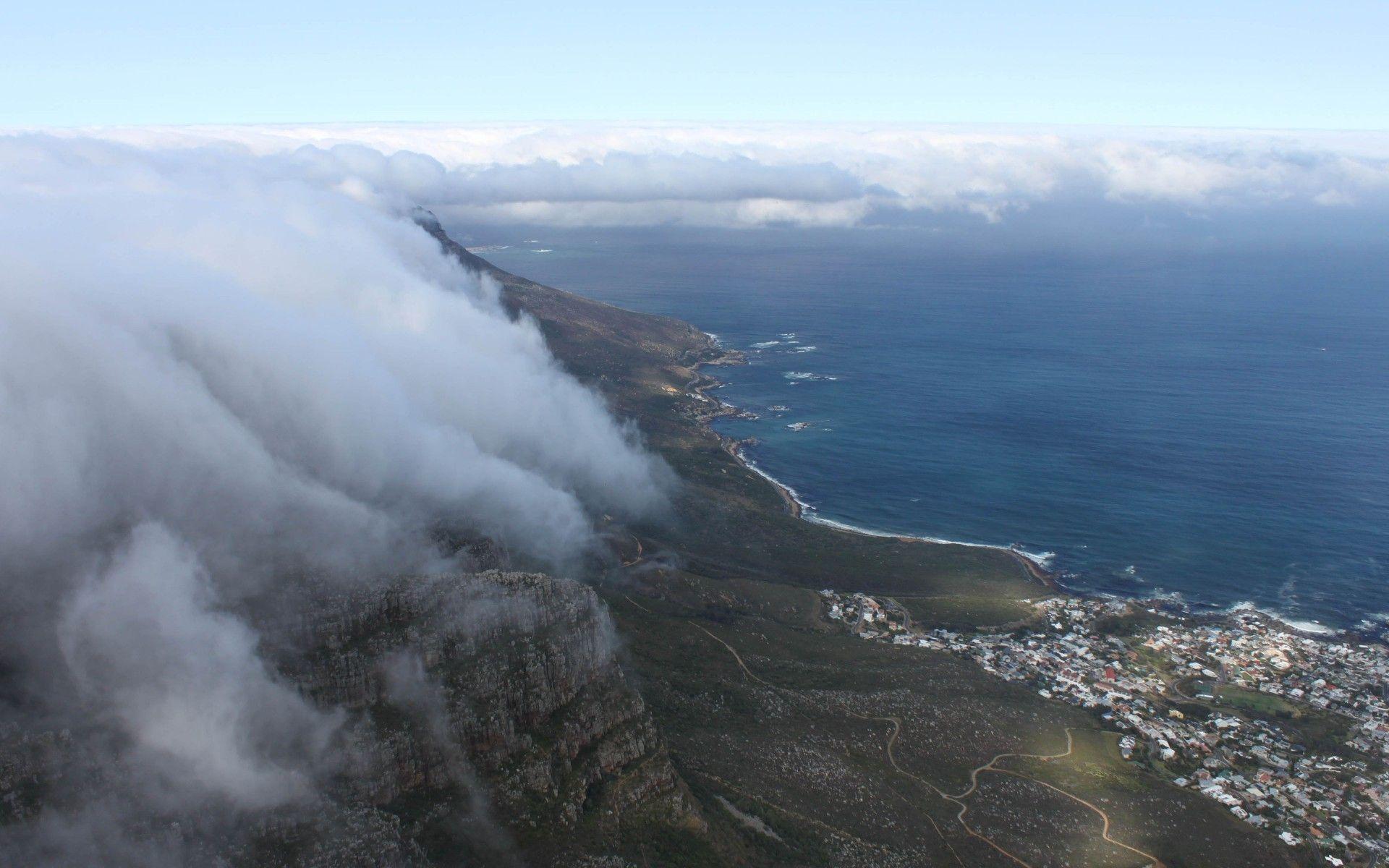 1920x1200 Table Mountain Cloud Cape Town South Africa HD Widescreen Background