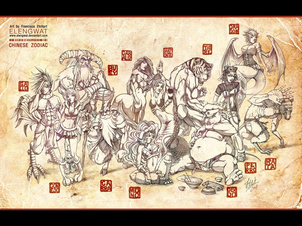 1024x768 Chinese Zodiac_Wallpaper