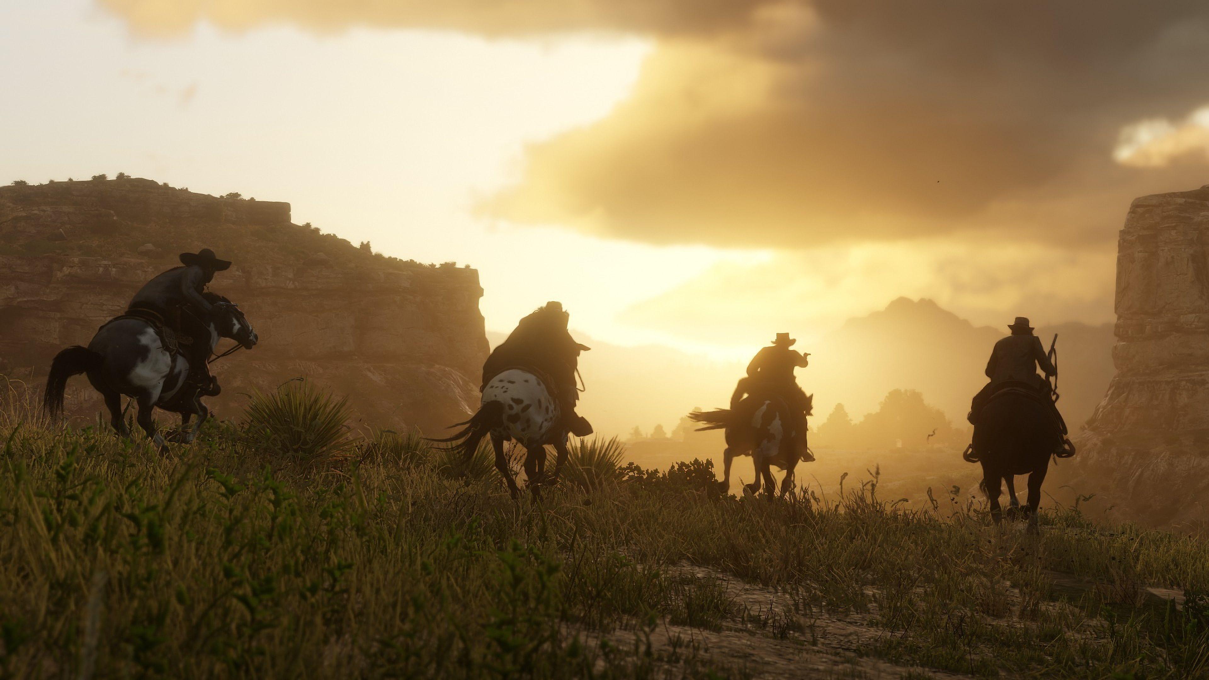 3840x2160 Red Dead Redemption II Horse Riding 4K