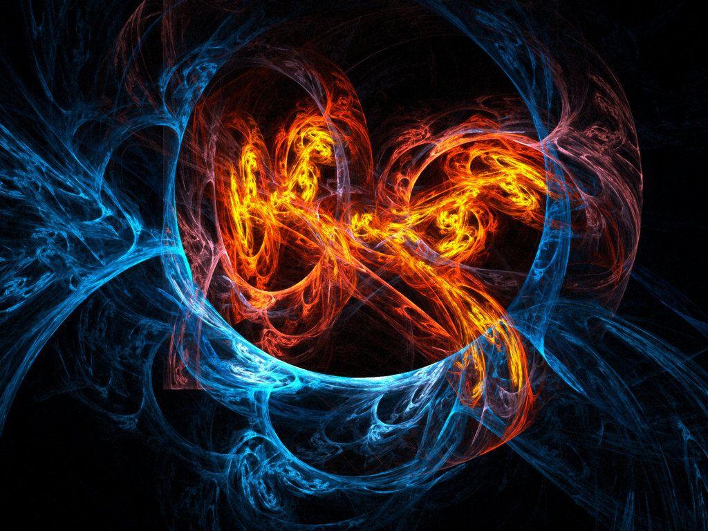 1024x768 Fire And Ice Wallpaper