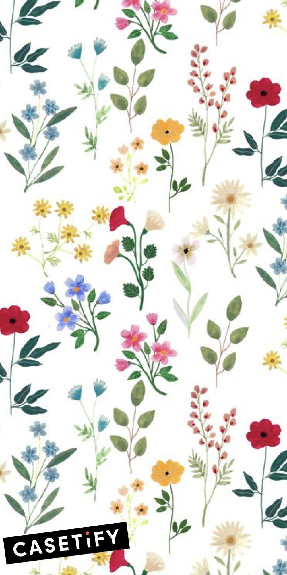 1000x2000 casetify #iPhone #Case #Cases #Art #Design #Pattern #Animals #Floral #Flowers #Cool #Wallpape. Watercolor flower paintings, Pop art design, Cute pastel wallpaper