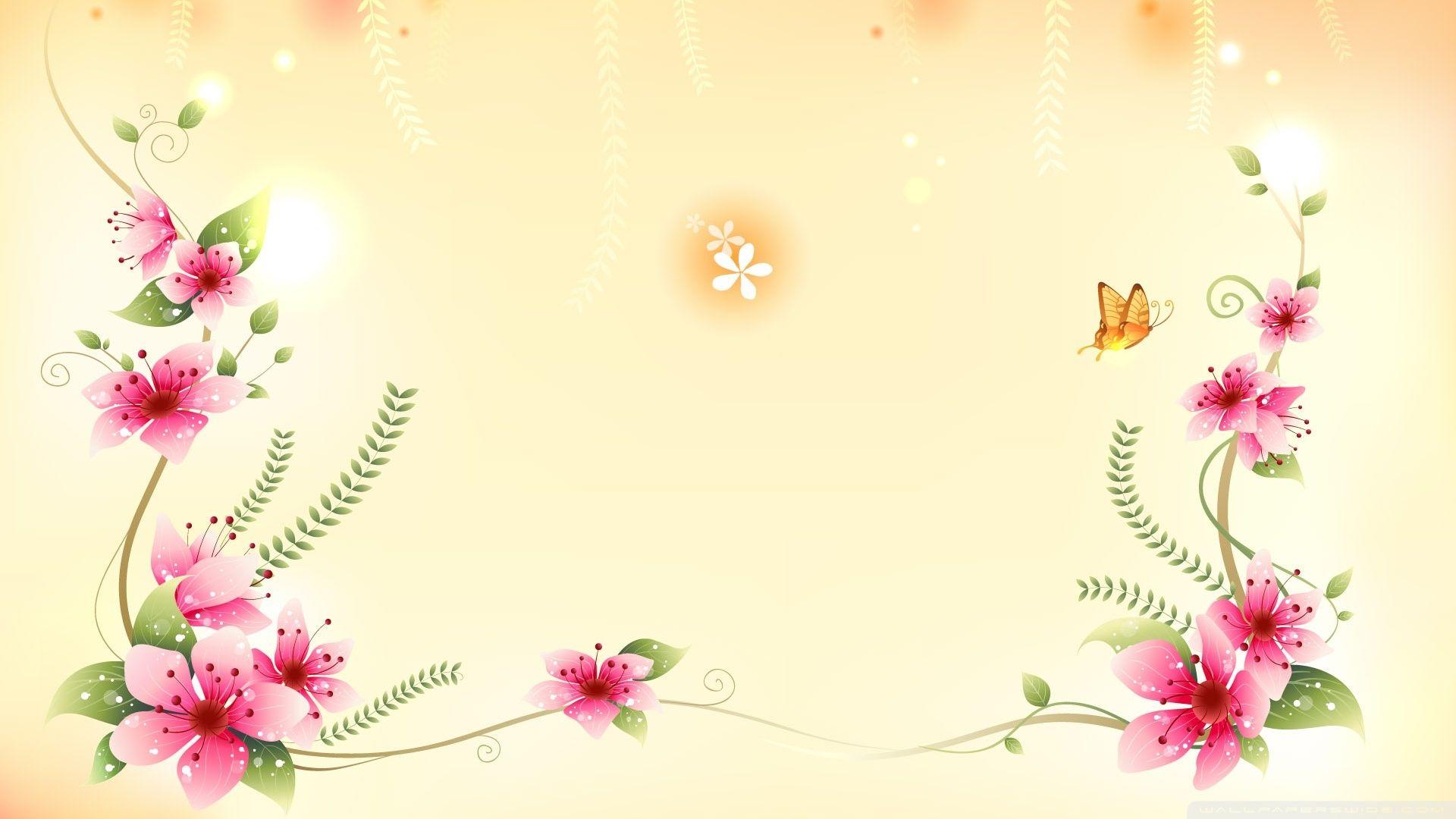 1920x1080 Butterfly and flowers wallpaper. Flower background wallpaper, Flower wallpaper, Purple butterfly wallpaper