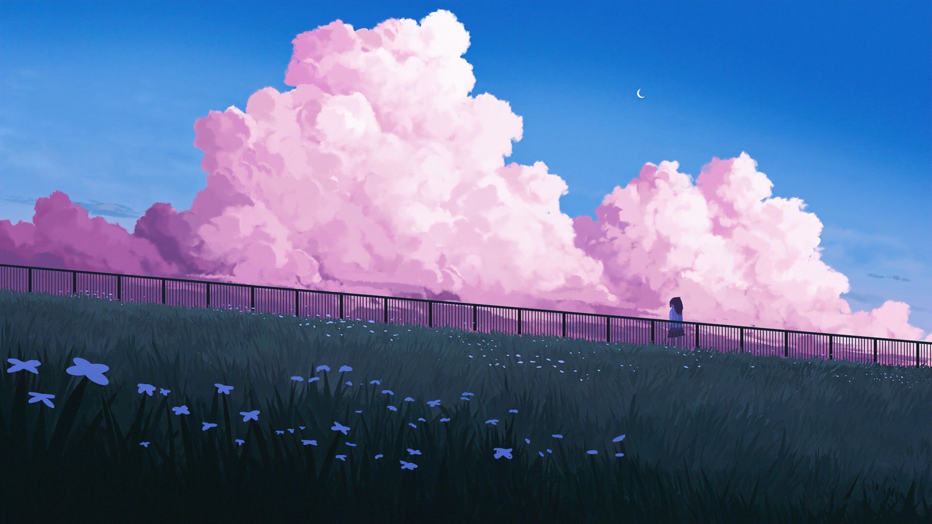 1920x1080 Anime Serenity: 4K Ultra HD Landscape Wallpaper
