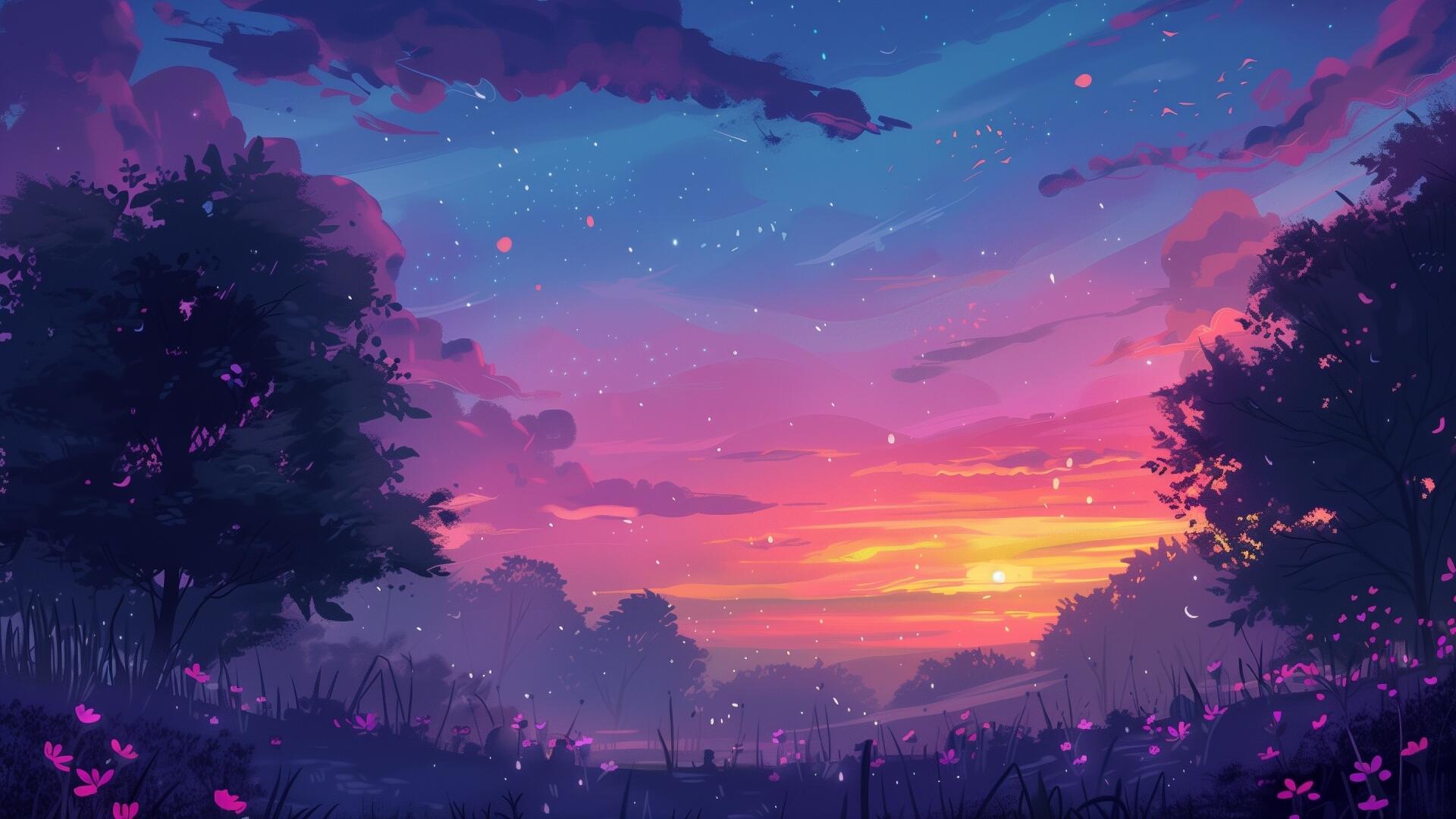 1920x1080 Download Anime Landscape Landscape Digital Art AI Art Anime 4k Ultra HD Wallpaperx2160