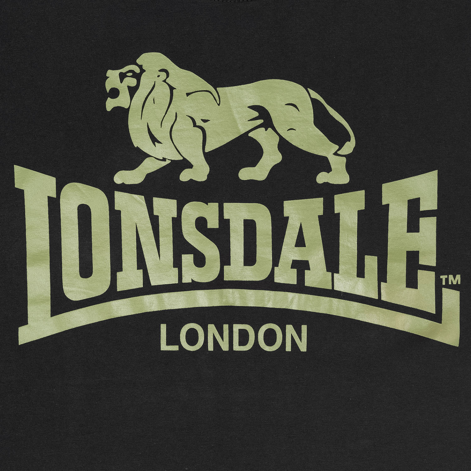 1500x1500 Lonsdale T Shirt, Logo, Black Olive, XL