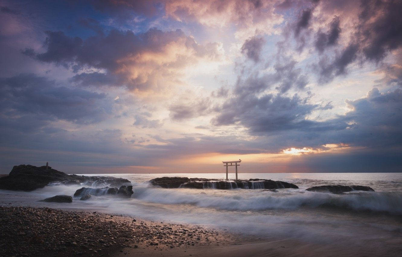1332x850 Japan Beach Wallpaper