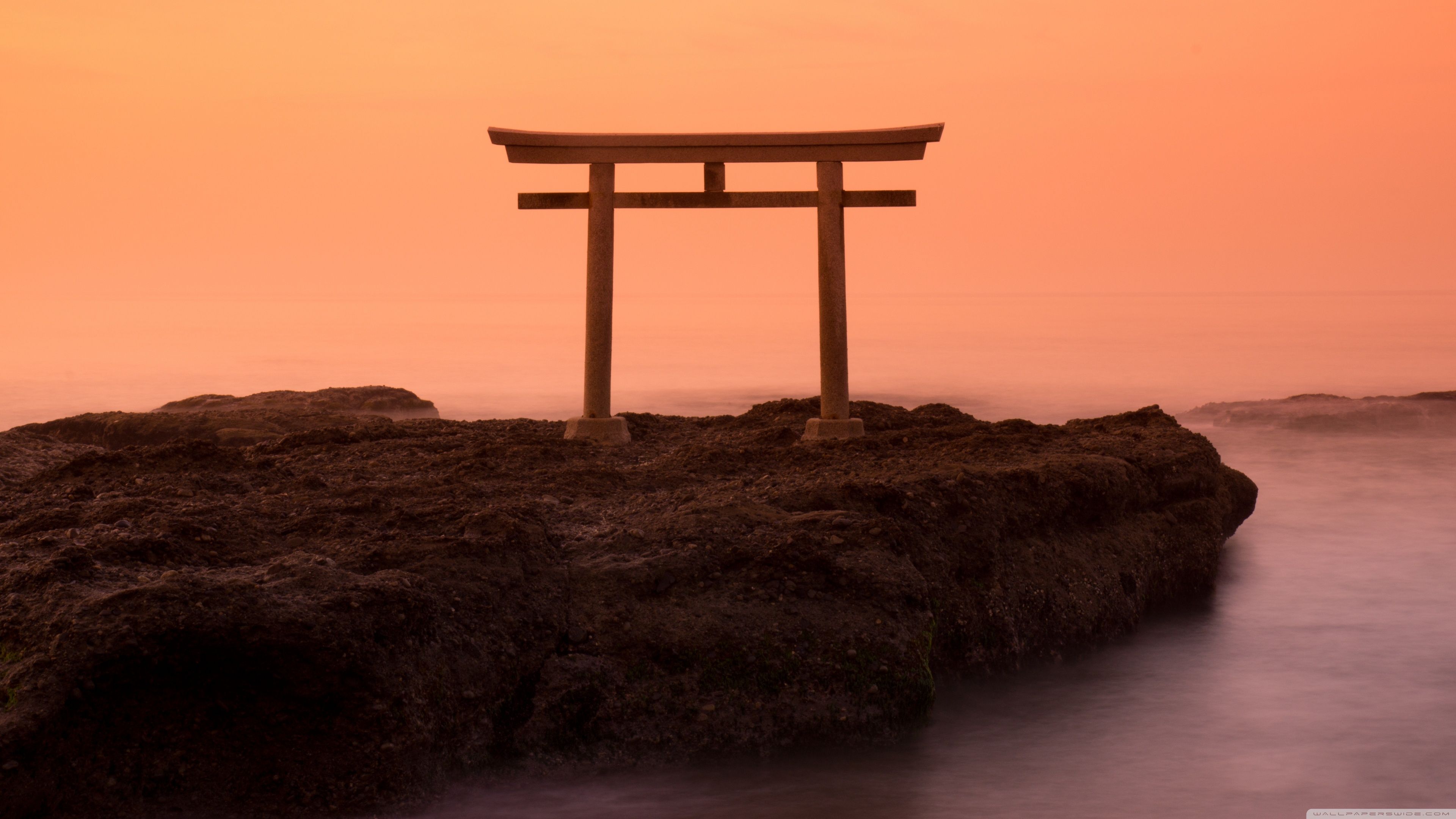 3840x2160 Japanese Ocean Desktop Wallpaper