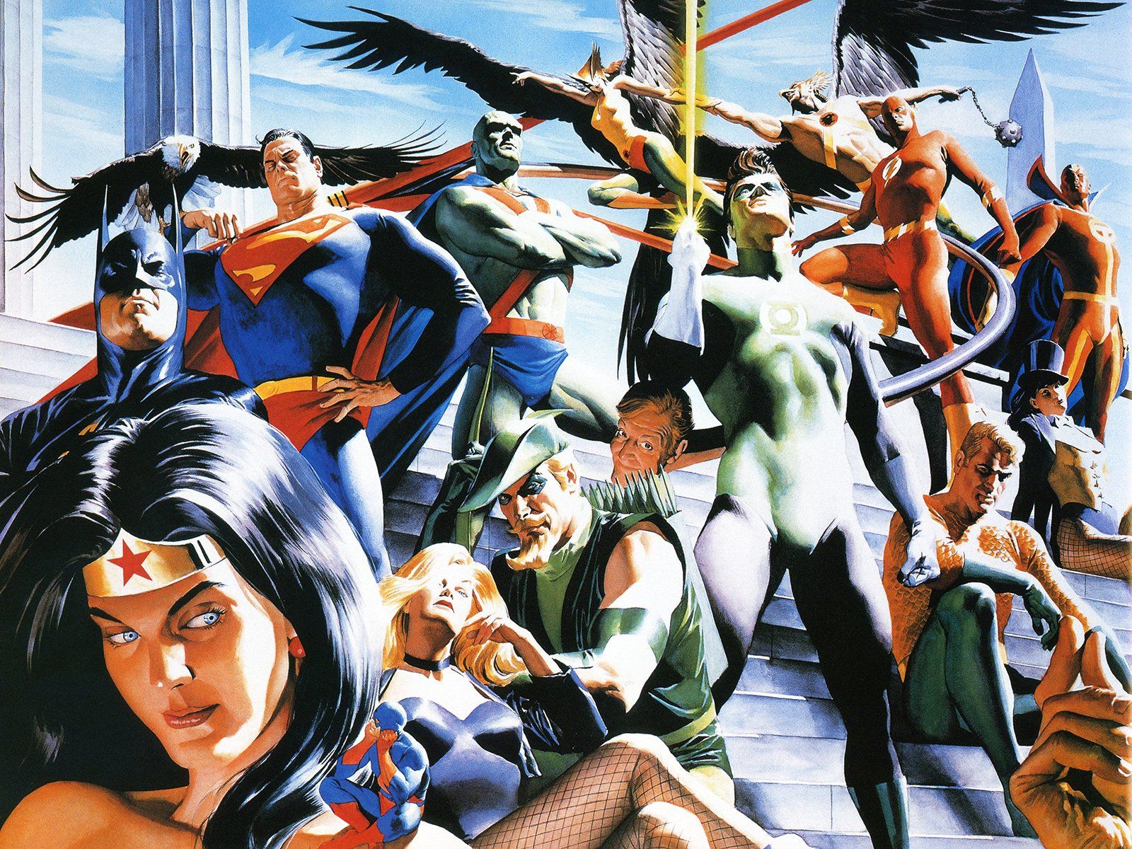 1600x1200 Justice League Comic HD Wallpaper: Heroes Unite!