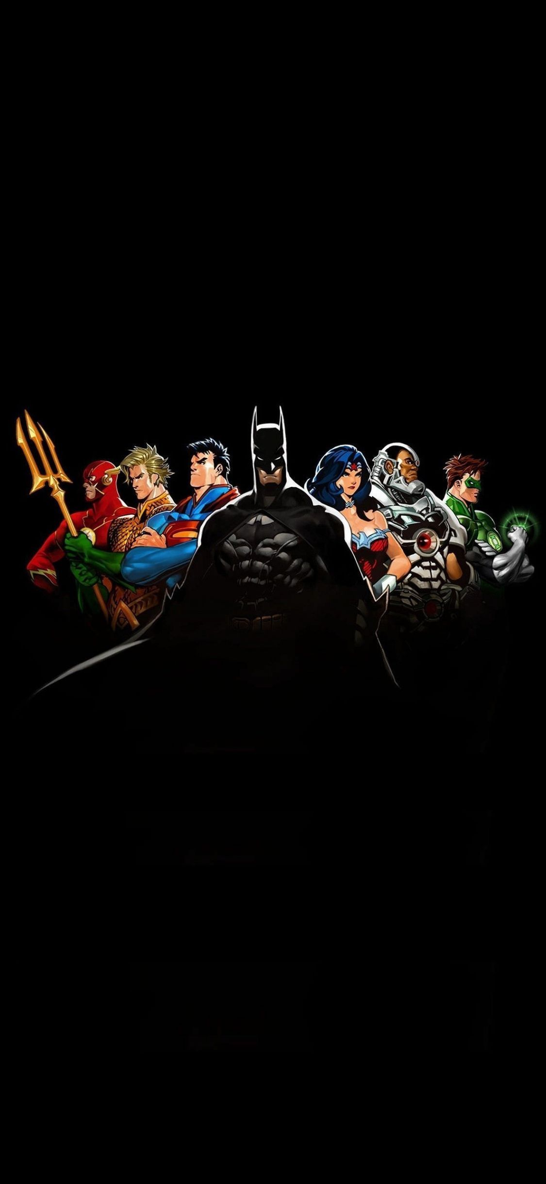 1125x2436 Justice League Cartoon 4k iPhone Wallpaper
