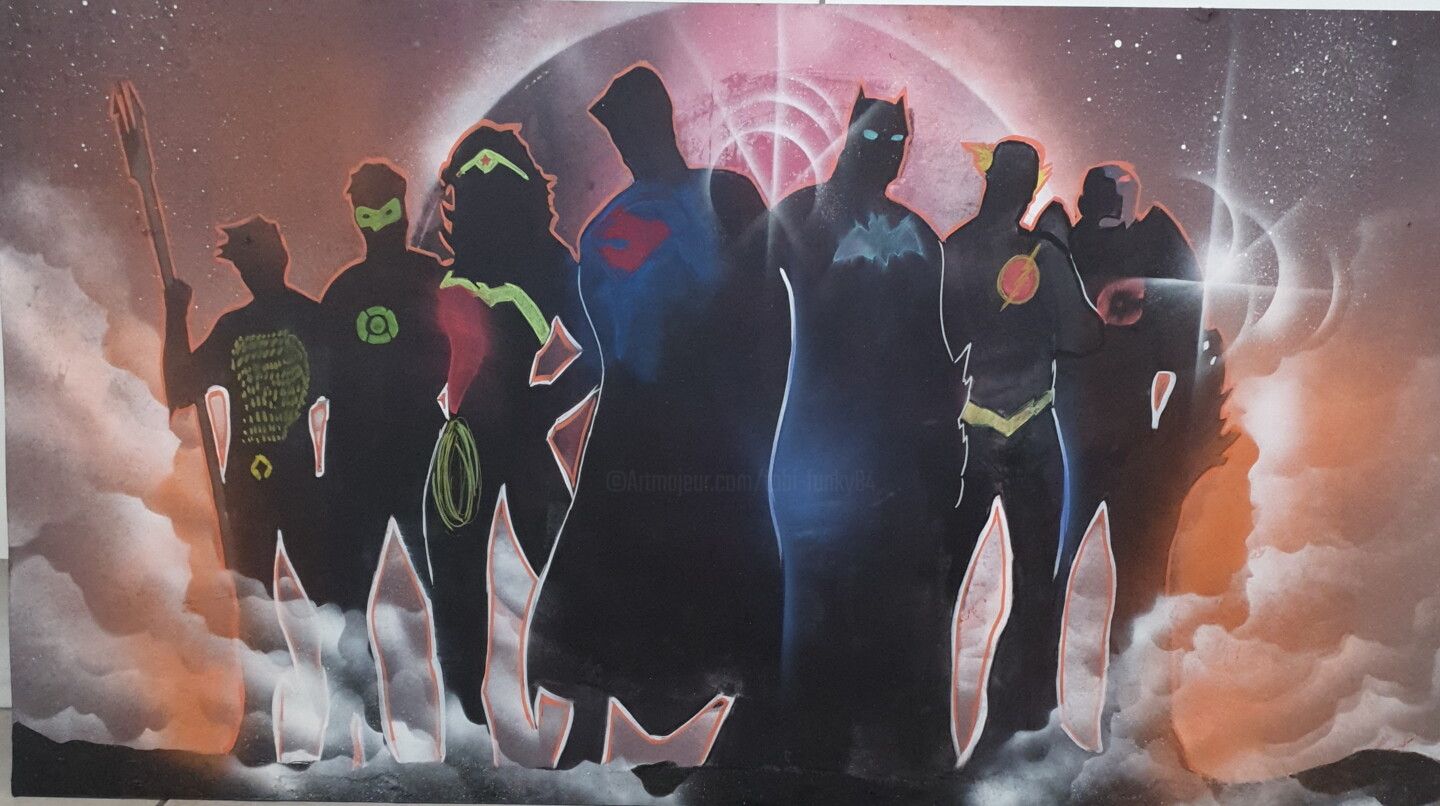 1440x806 Justice League, Painting