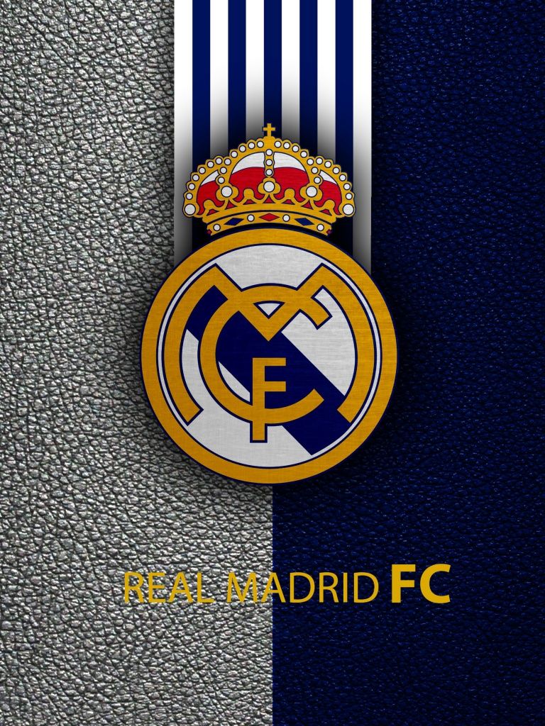 768x1024 Real Madrid CF Wallpaper 4K, Emblem, Logo, Football club