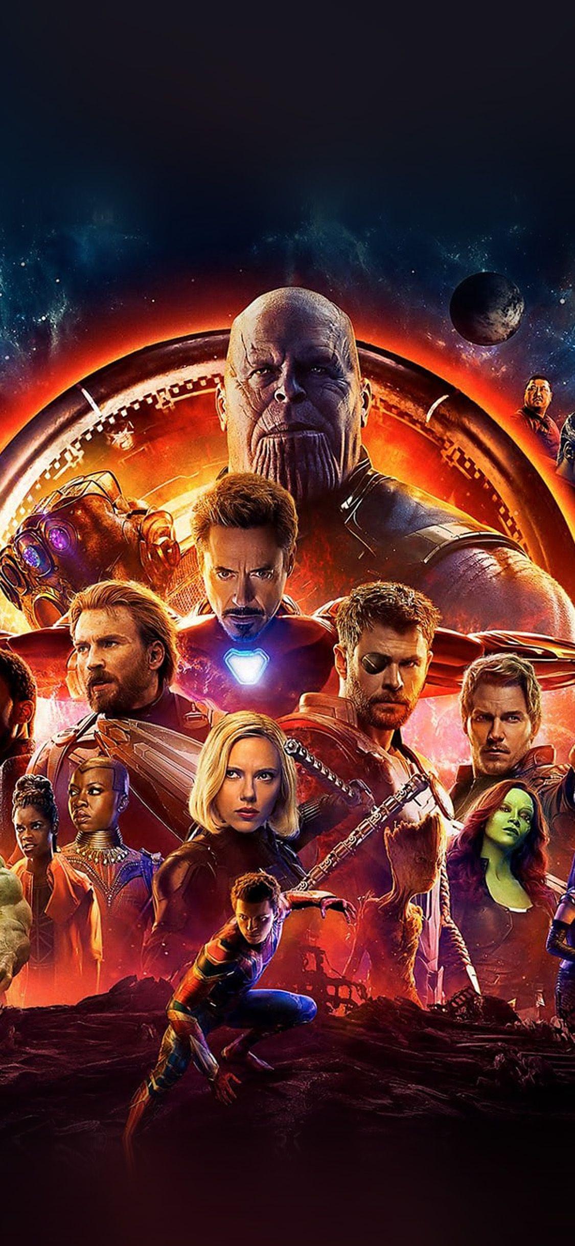 1125x2436 Infinity War Marvel Avengers Hero Art Illustration Wallpaper