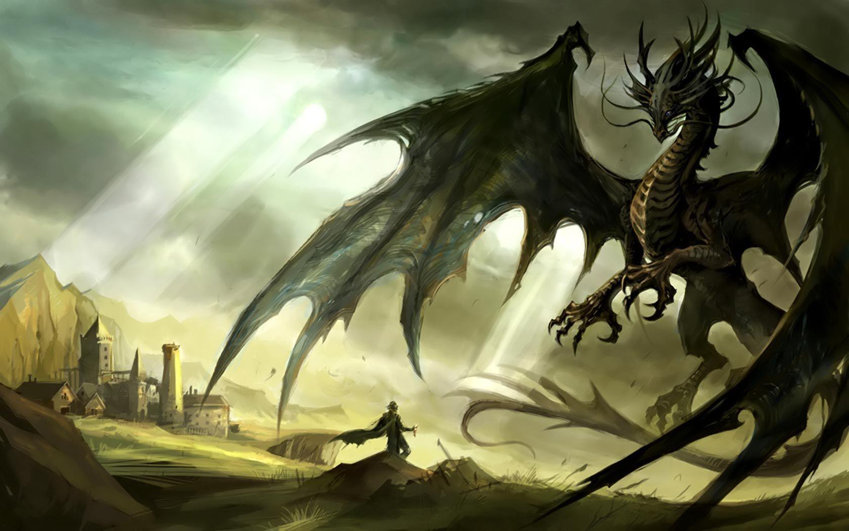 Dragon vs Knight Wallpapers - Top Free Dragon vs Knight Backgrounds ...