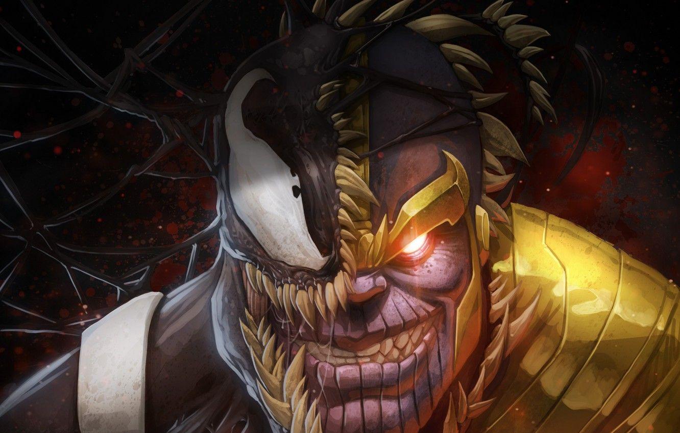 1332x850 Wallpaper fiction, art, venom, avengers, thanos, infinity war image for desktop, section арт