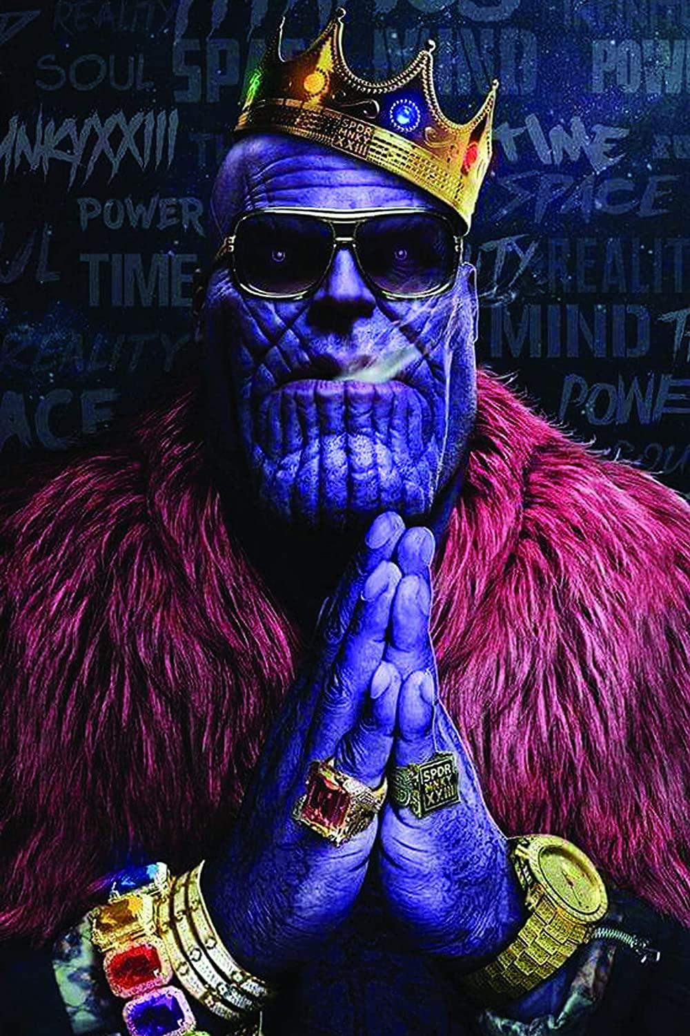 1000x1500 galaxy wooden art gellery Thanos Avengers Infinity War Wallpaper (Vinyl, Multicolour): Amazon.in: Home & Kitchen