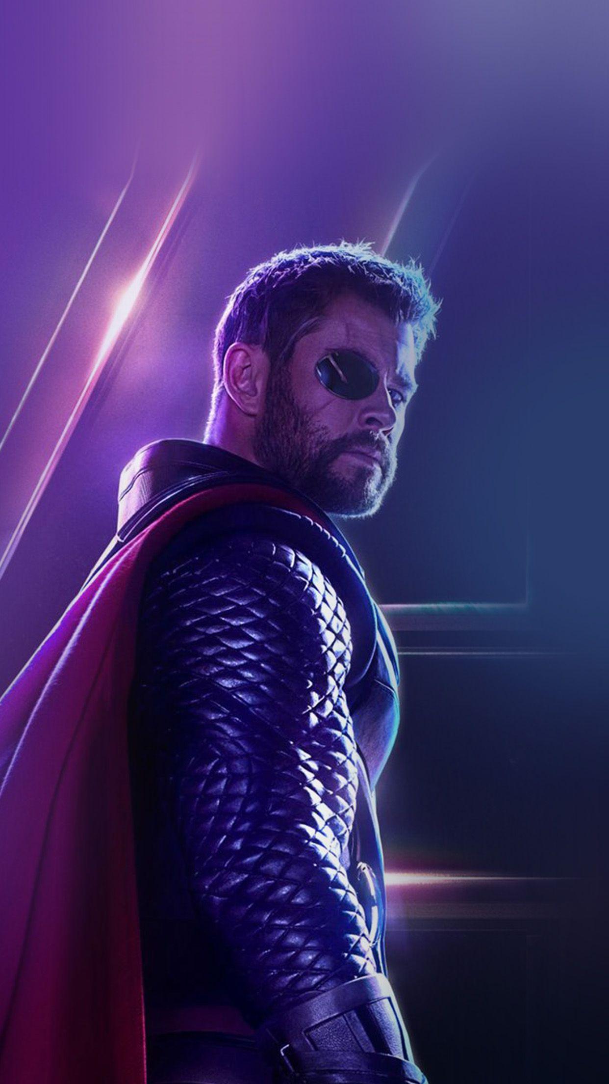1242x2208 Thor Chris Avengers Hero Infinitywar Film Art Marvel Wallpaper