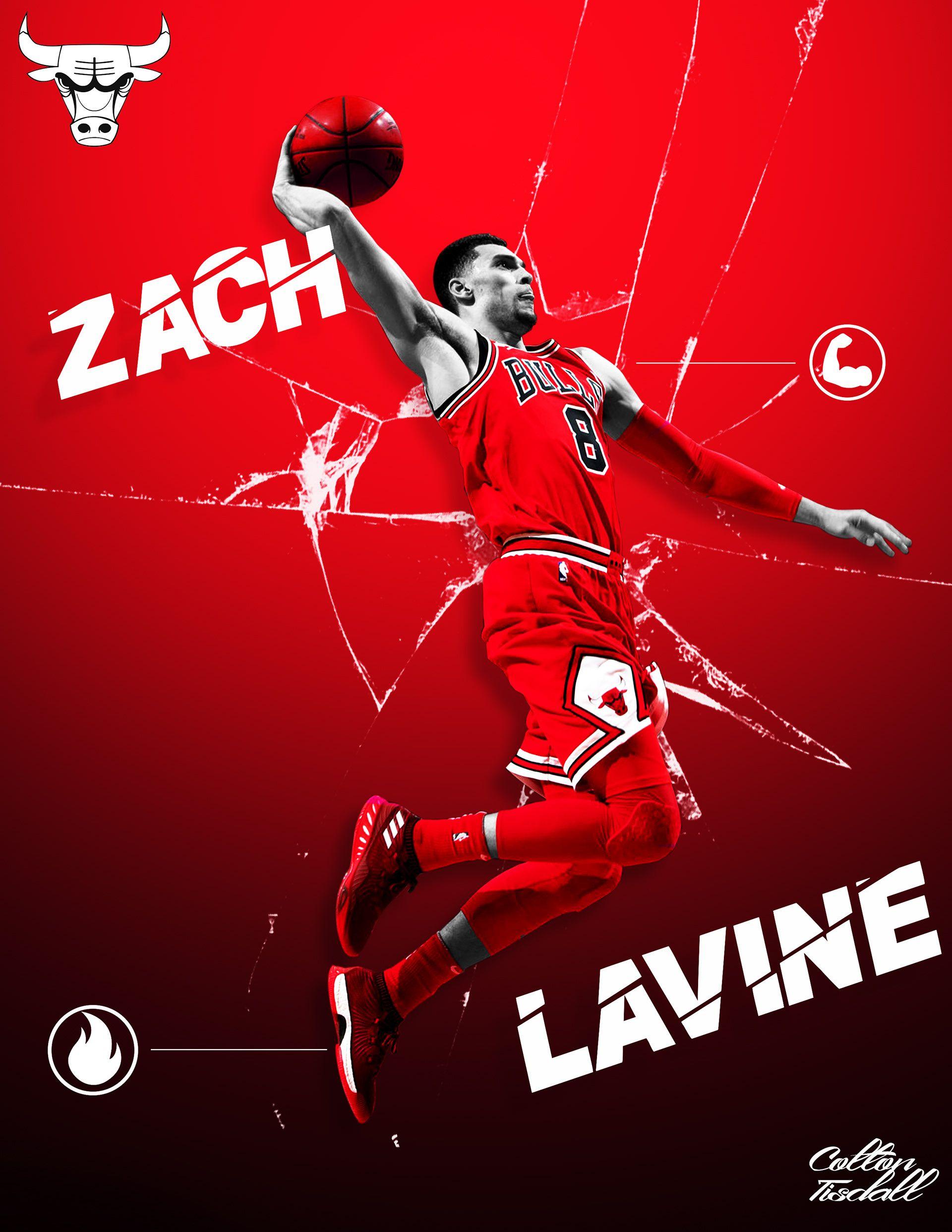 Zach Lavine, dunk, nba, sport, HD wallpaper