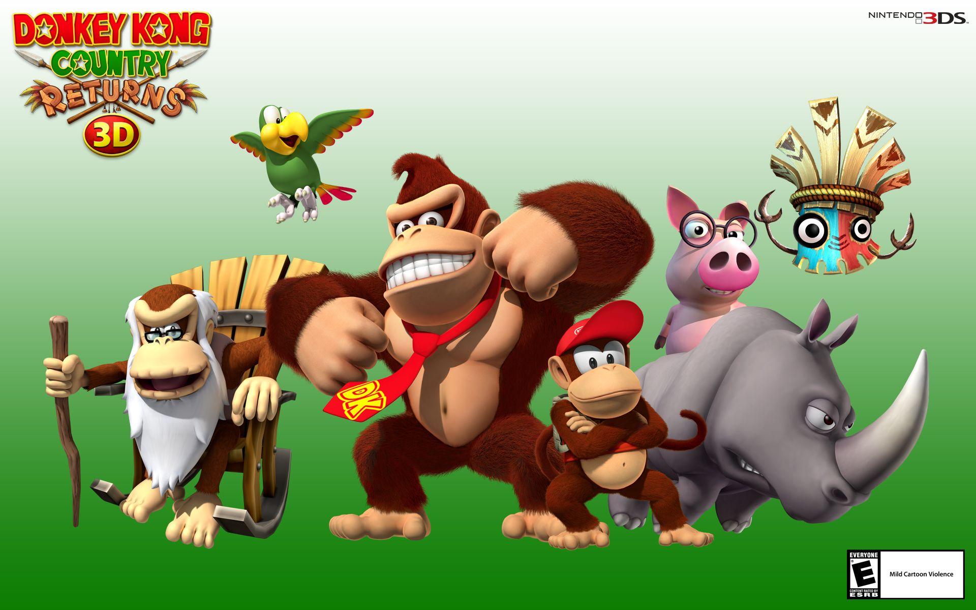 1920x1200 Wallpaper Kong Country Returns 3D for Nintendo 3DS