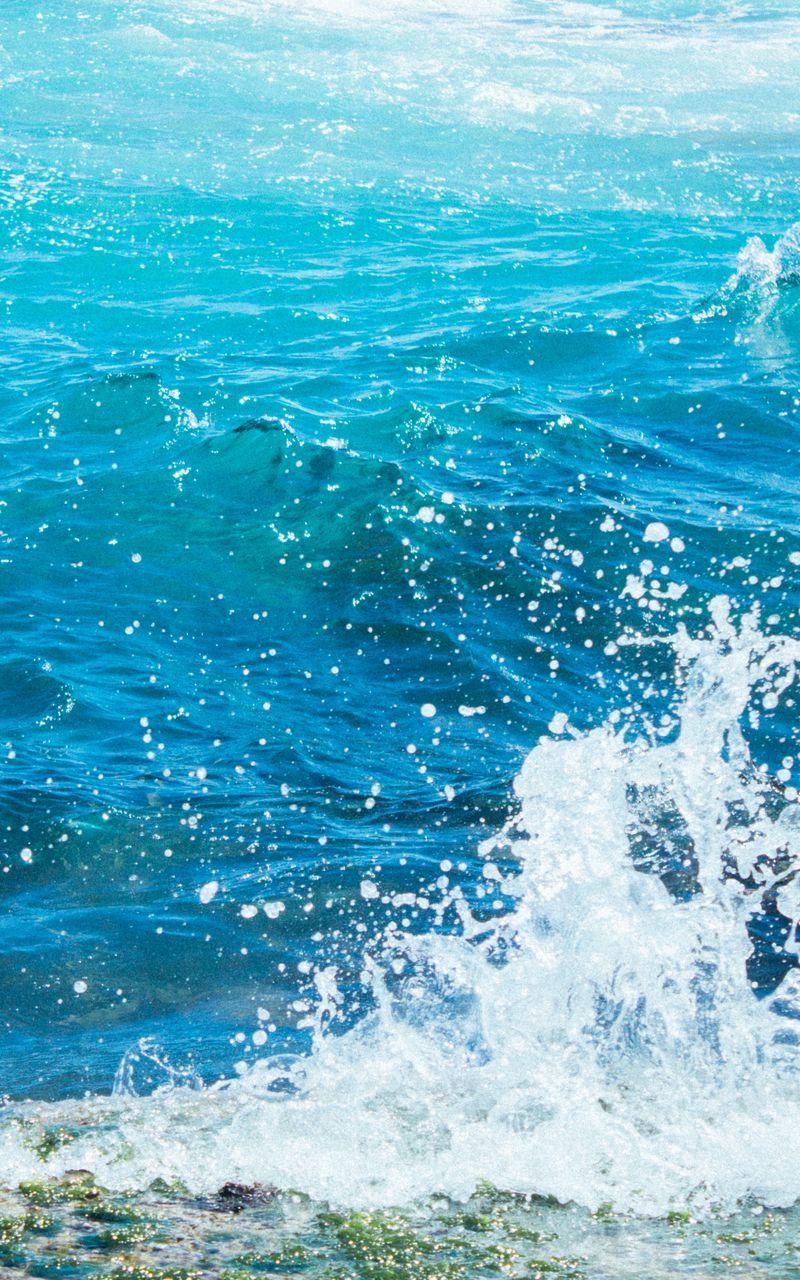800x1280 Download Wallpaper 800x1280 Sea, Spray, Splash, Waves Samsung Galaxy Note Gt N Meizu Mx2 HD Background
