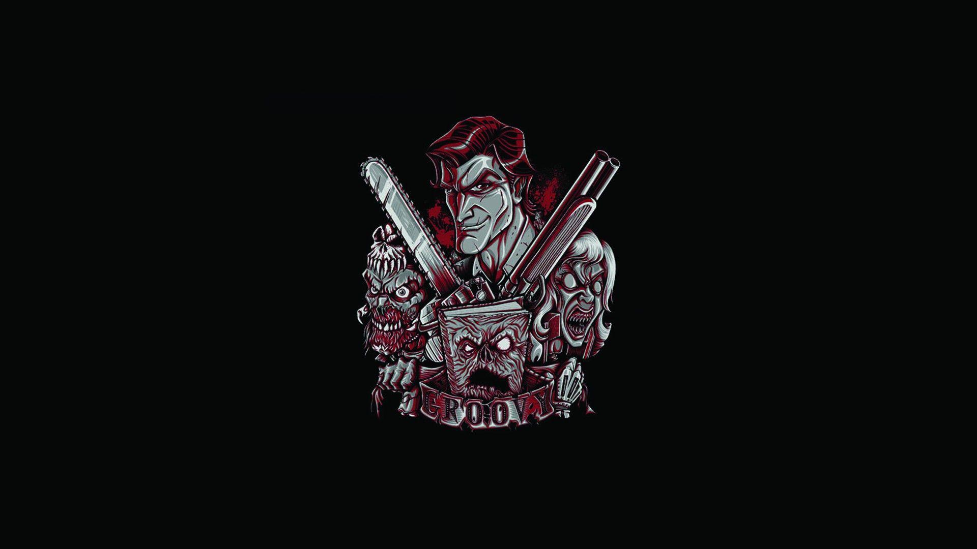 1920x1080 Evil Dead Black Army of Darkness dark zombie wallpaperx1080
