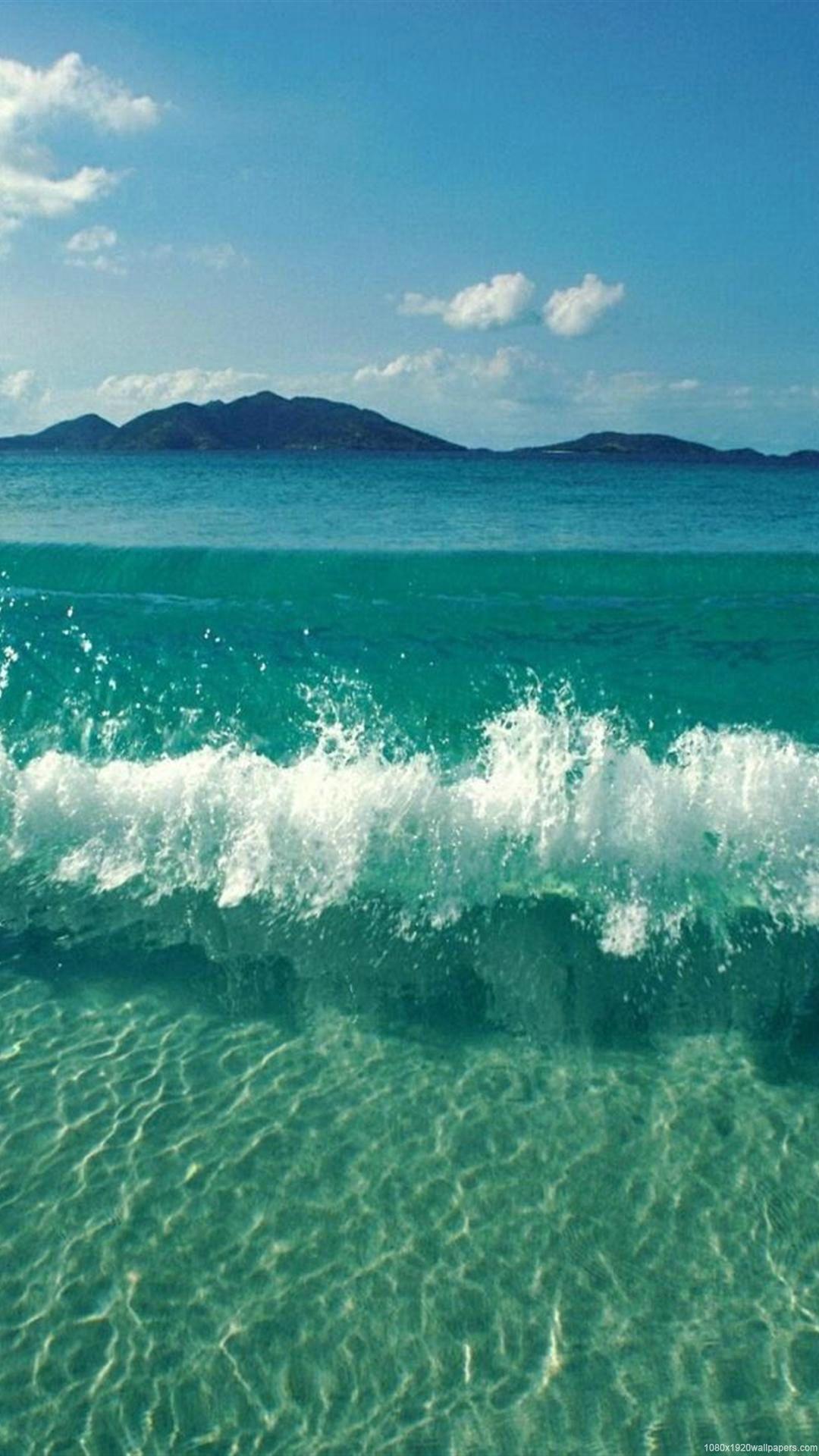 1080x1920 iPhone Wallpaper. Wave, Body of water, Sky, Sea, Ocean, Blue