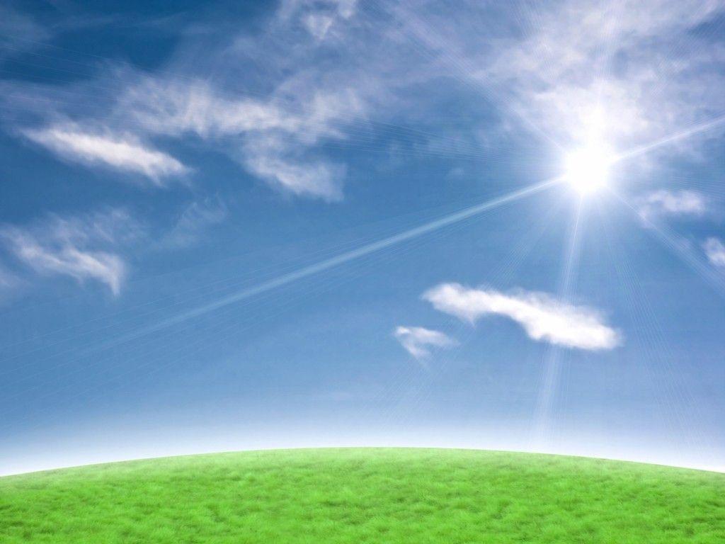 1024x768 Sky With Sun Background