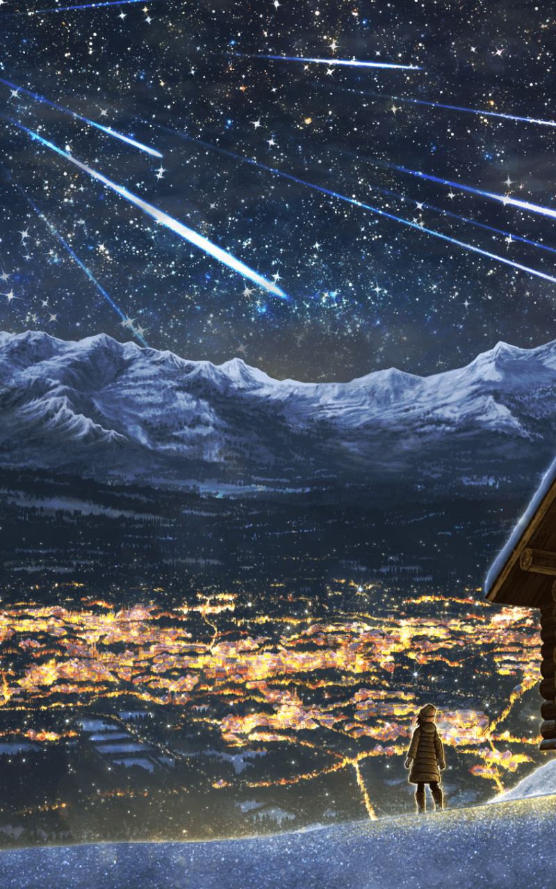 800x1280 Download 800x1280 Anime Cityscape, Landscape, Stars, Night, Scenic Wallpaper for Galaxy Note, Samsung Galaxy Tab 2 10. Samsung Galaxy Tab 10. Galaxy Note 10. Asus Nexus 7