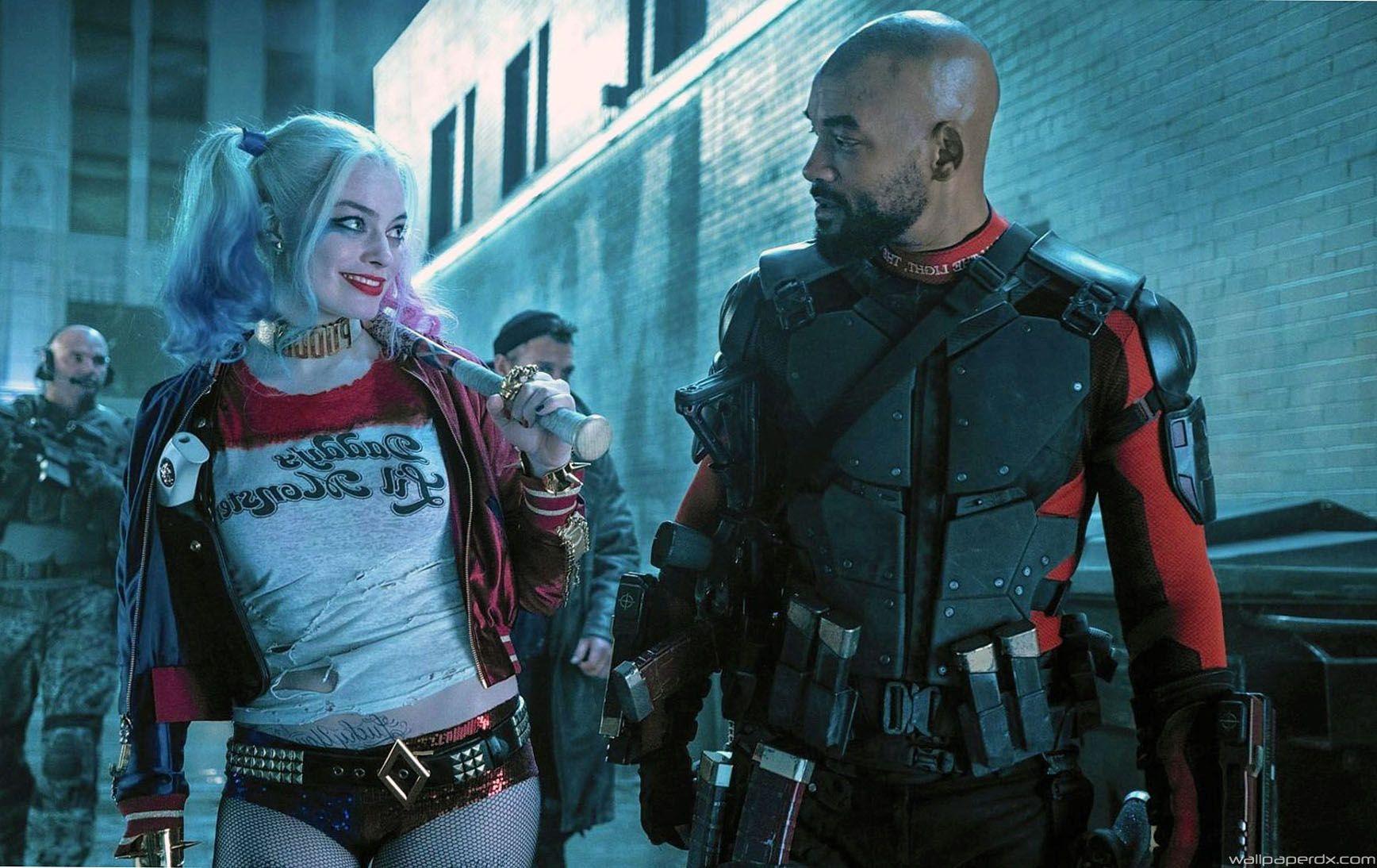 1736x1094 deadshot and harley quinn suicide squad 2016 wide full HD wallpaper