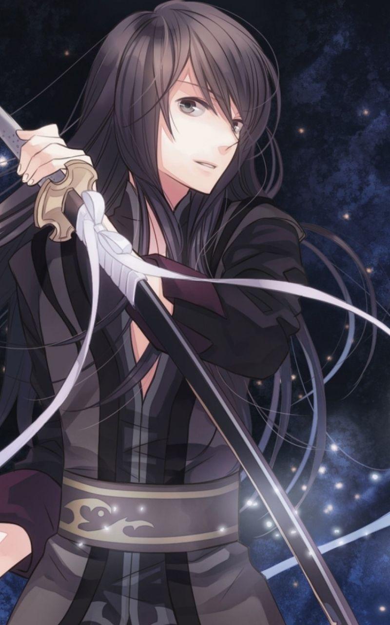 800x1280 Wallpaper anime, boy, kimonos, sword, a star, space. Cool anime wallpaper, 1080p anime wallpaper, Anime