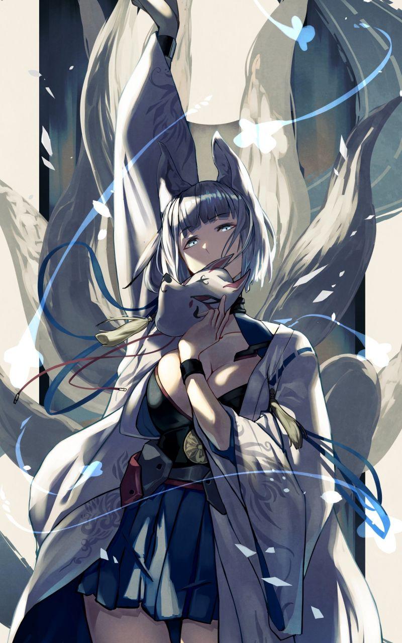 800x1280 Download 800x1280 Wallpaper Kaga, Azur Lane, Anime Girl, Art, Samsung Galaxy Note Gt N Meizu Mx 800x1280 HD Image Background