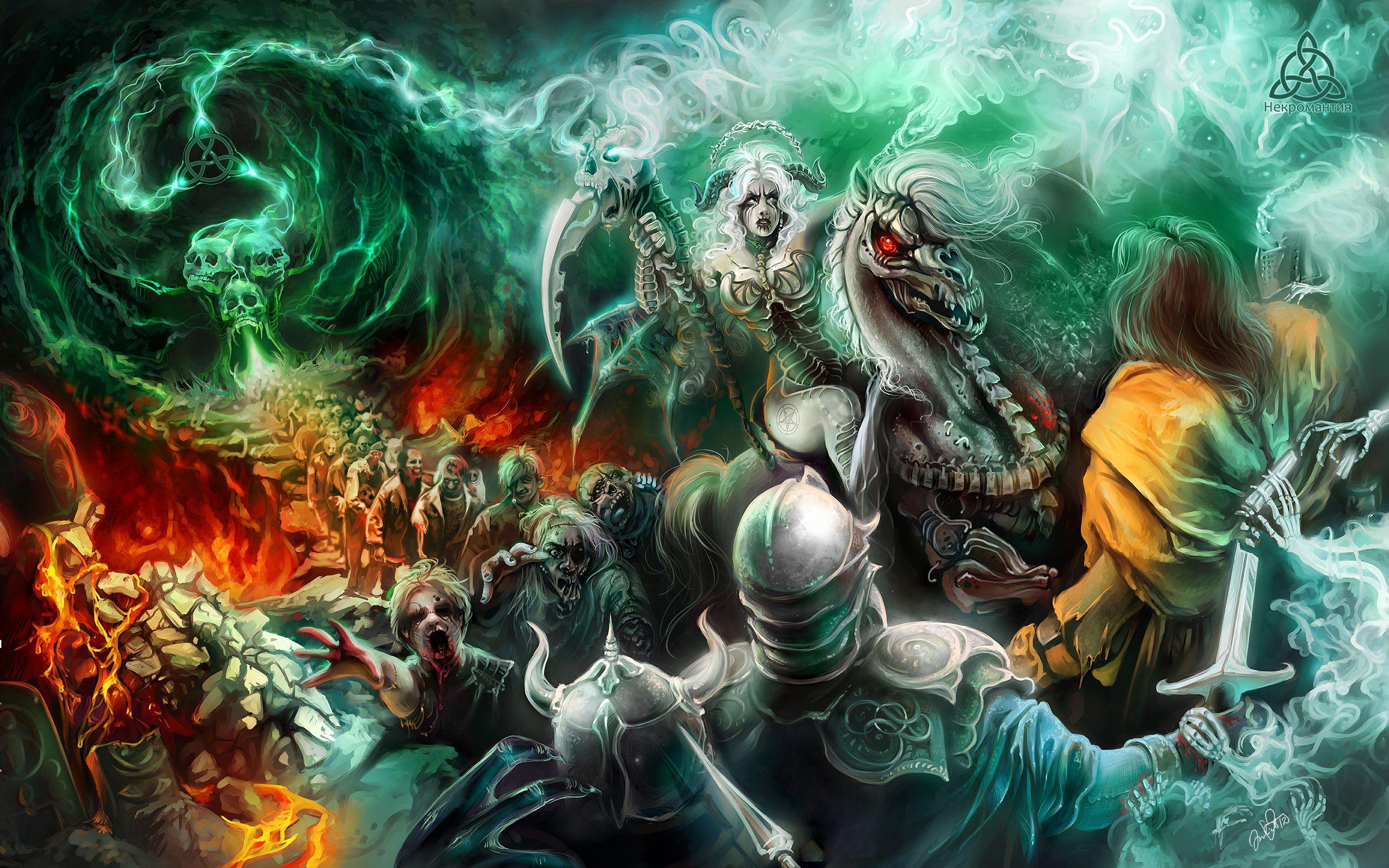 2400x1500 Dark fantasy warrior horror evil scary creepy spooky zombie wallpaperx1500
