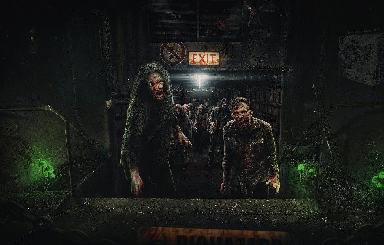 1332x850 Wallpaper zombies, zombie, zombies, biohazard, Resident Evil, resident evil, the walking dead, the walking dead, days gone, dmitry krino, Dmitry krino, residen evil - for desktop, section игры