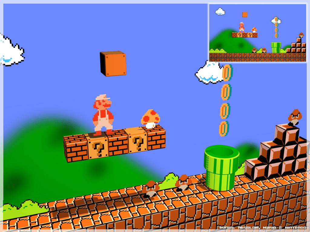 1024x768 Nintendo 3D Mario By NES Still The Best